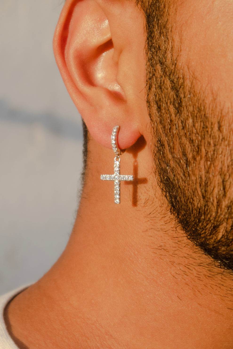 Iced Cross Earring - ProjektStreet®