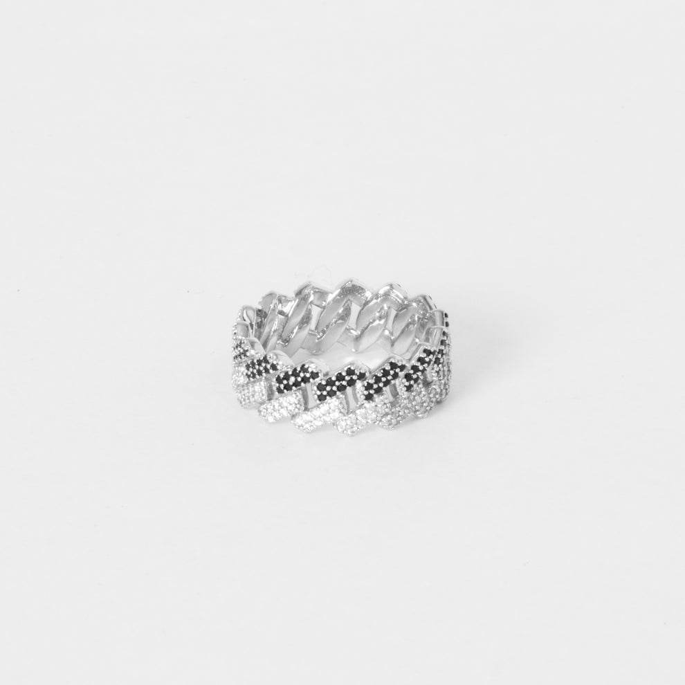 Iced Prong Ring- Black - ProjektStreet®