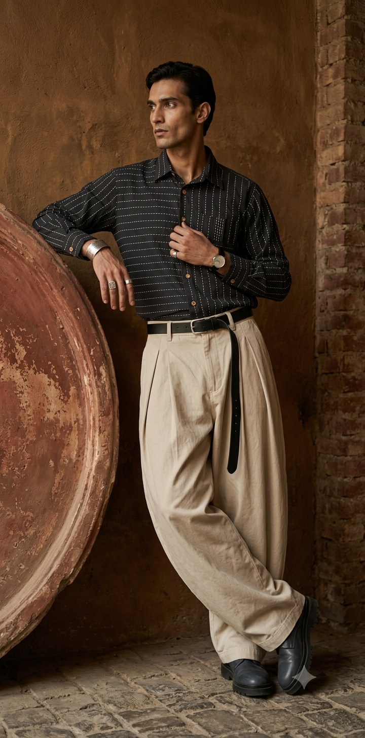Black Kantha Shirt