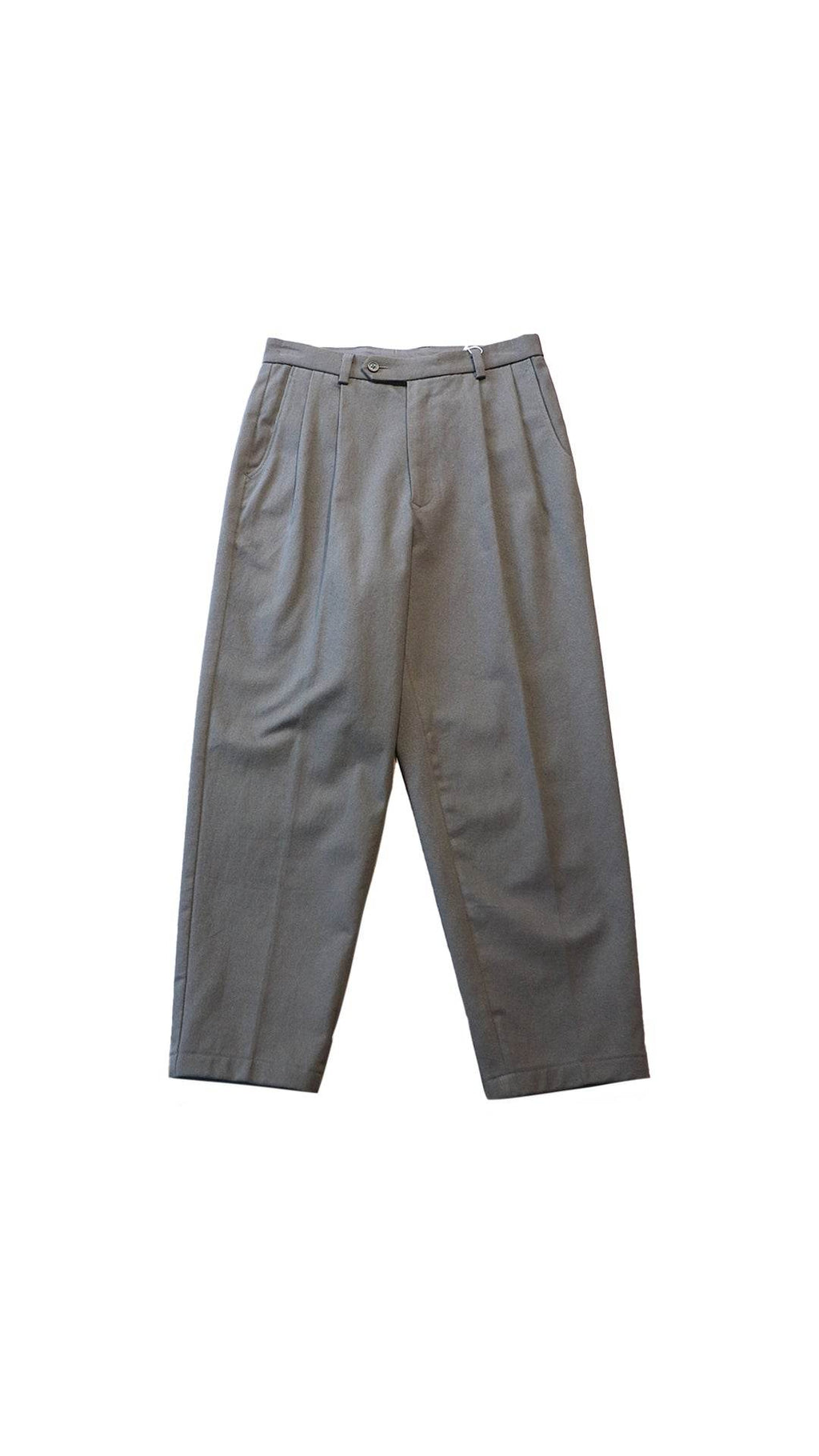 Double Pleated Trousers - Grey - ProjektStreet®