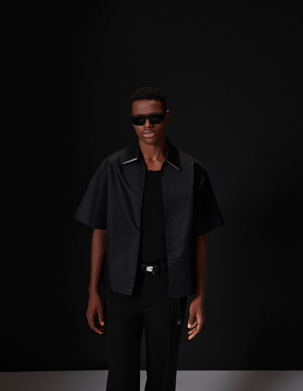 Inox Metal Plaque Shirt - Sleek Black - ProjektStreet®