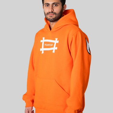 Orange Box Logo Hoodie