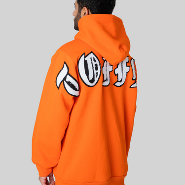 Orange Box Logo Hoodie