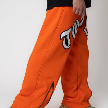 Orange Chainsaw Joggers