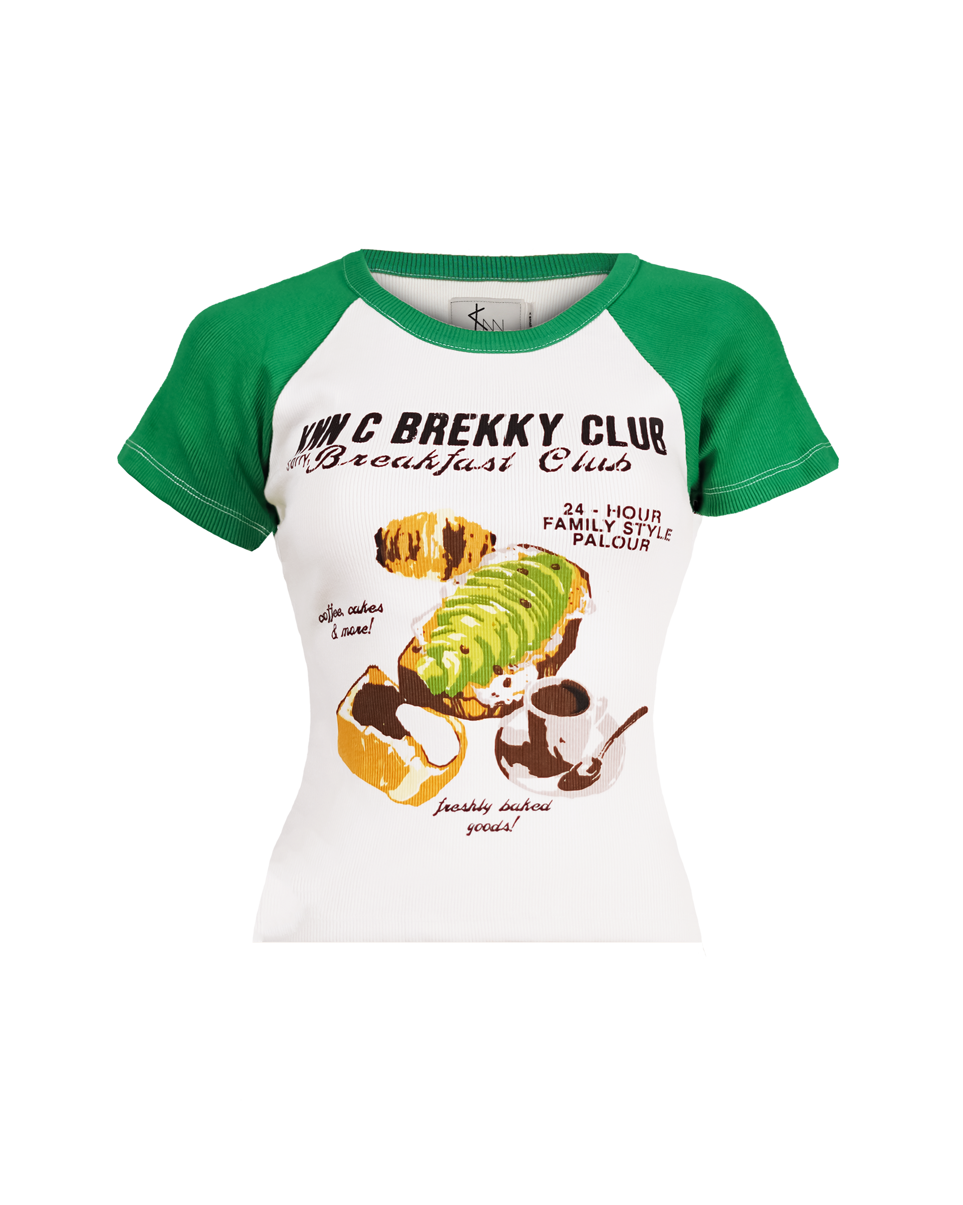Projekt Street Brekky Club BB Tee, cotton lycra rib 2*@ fabric.