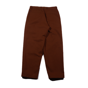 Double Pleated Trousers - Brown