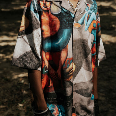Sameera Sardana x Zero Tolerance Greyscale Cuban Shirt