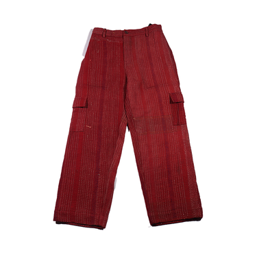 Brick Red Kantha Pants - 34