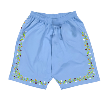 Blue Floral Shorts