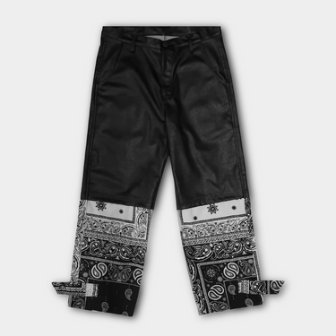 Paisley Leather Segment Jeans