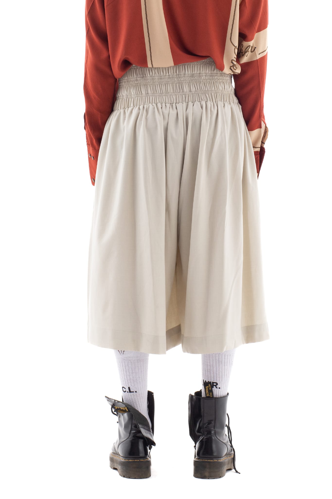 Pleated Crop Pants