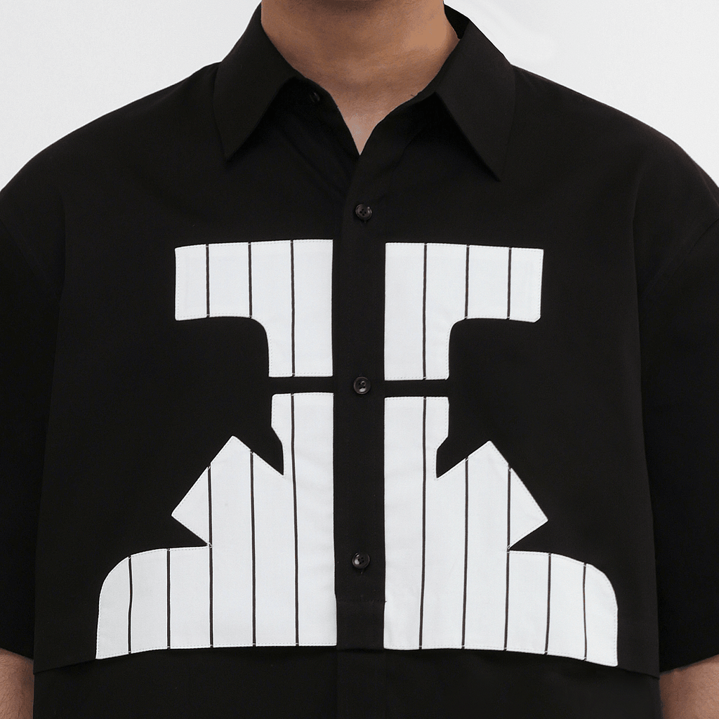 Hydrant Applique Shirt Black - ProjektStreet®