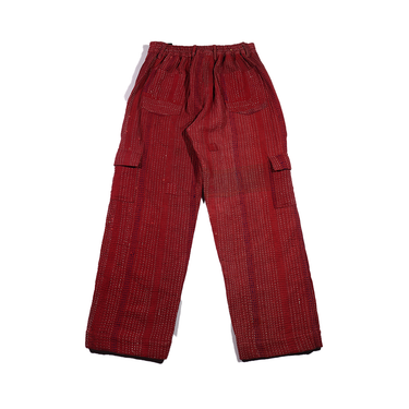 Brick Red Kantha Pants - 34