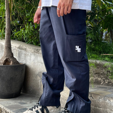 PANTALON DE TRAVAIL ZIPPÉ EN BLEU MARINE