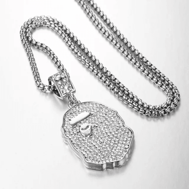 A BATHING APE ICED OUT PENDANT-SILVER - ProjektStreet®