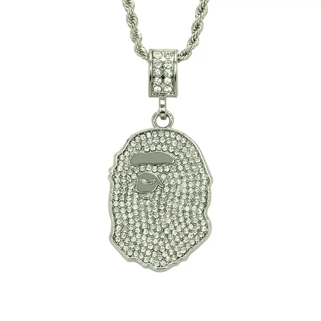 A BATHING APE ICED OUT PENDANT-SILVER - ProjektStreet®