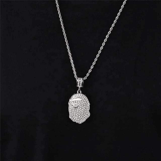 A BATHING APE ICED OUT PENDANT-SILVER - ProjektStreet®