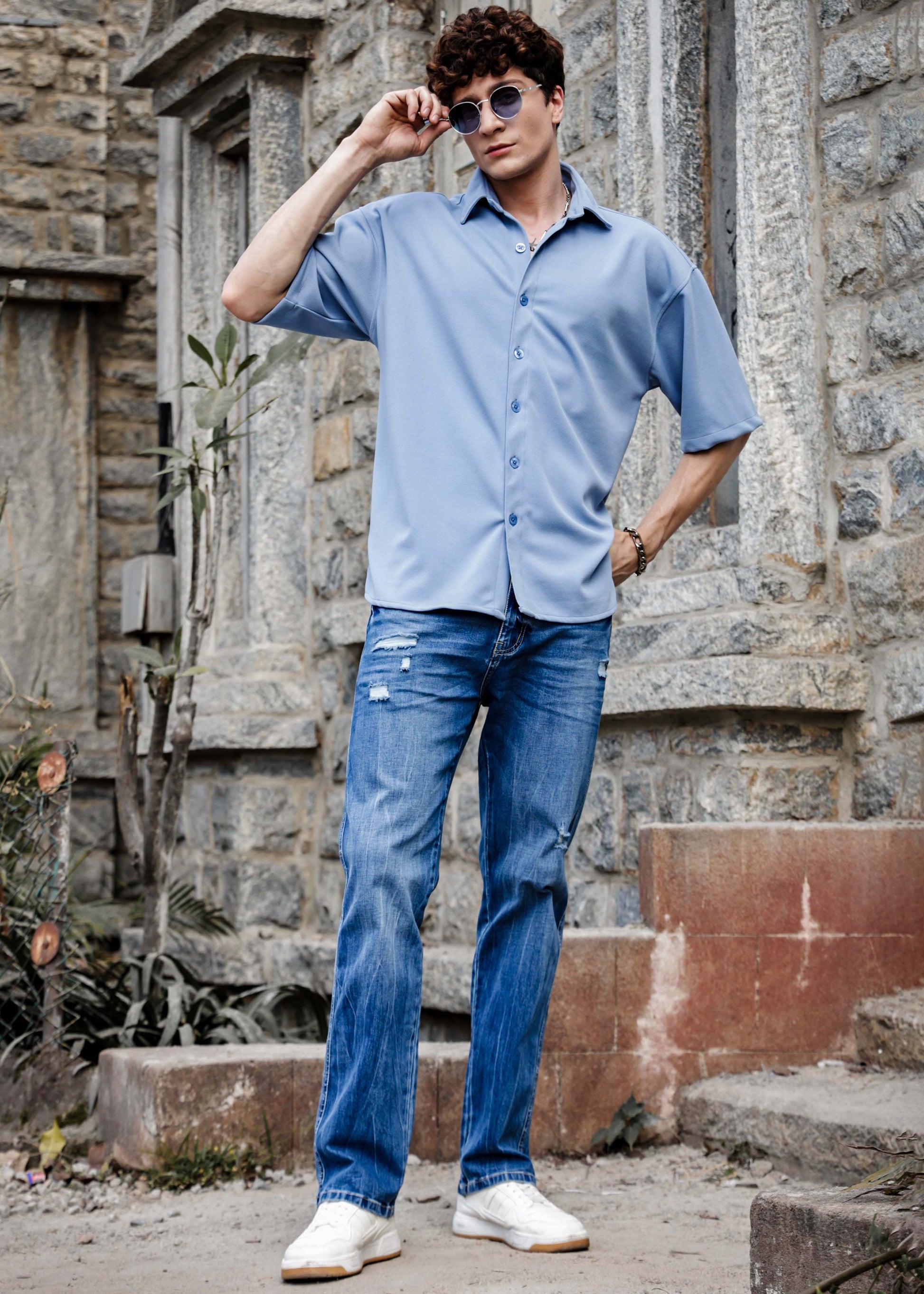 Solid Light Blue Unisex Shirt