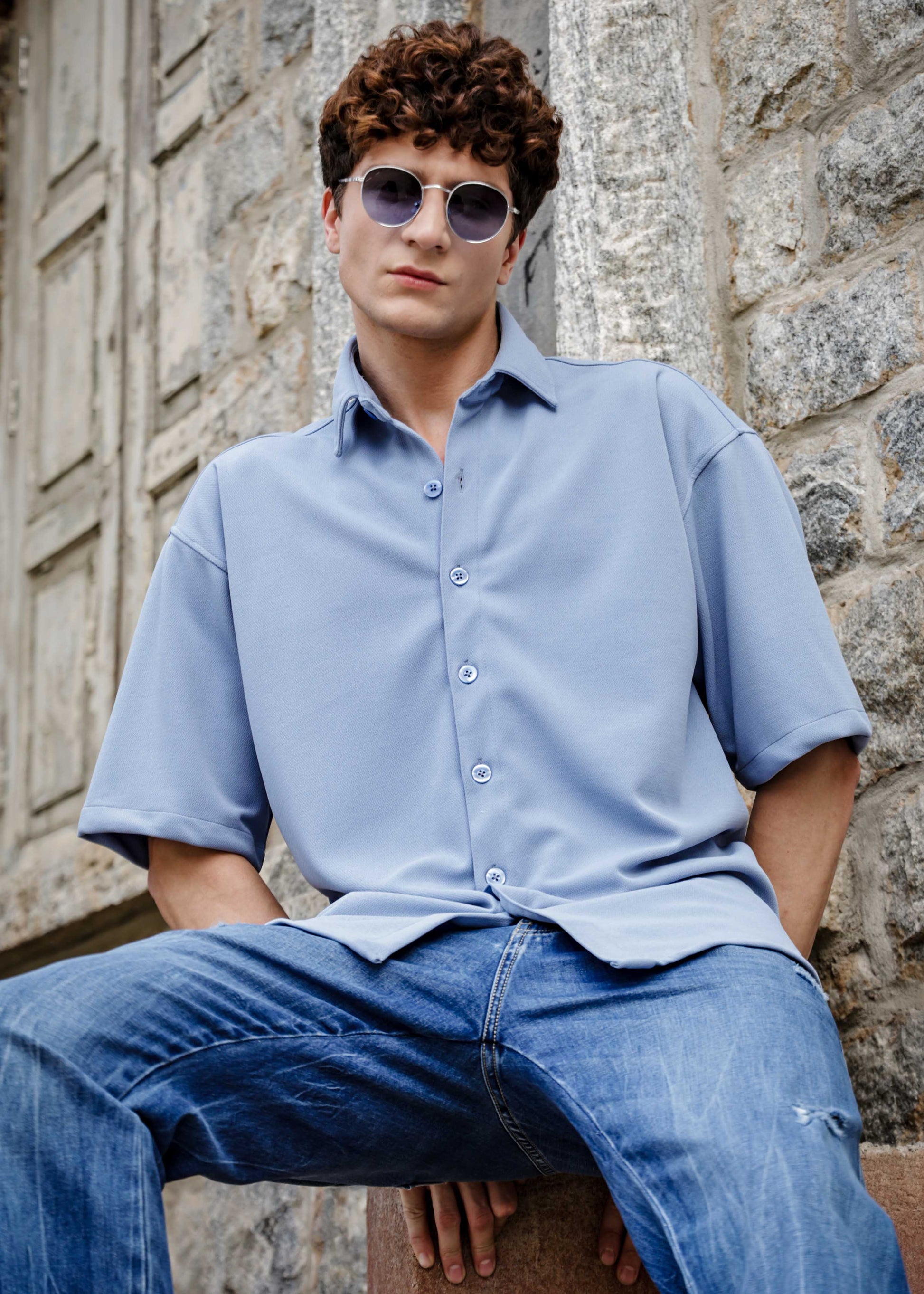 Solid Light Blue Unisex Shirt