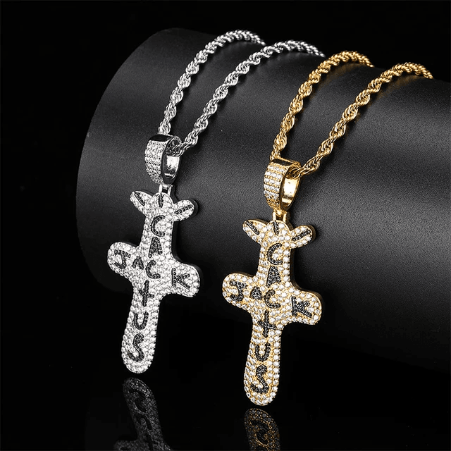 CACTUS JACK ICED OUT SILVER PENDANT - ProjektStreet®