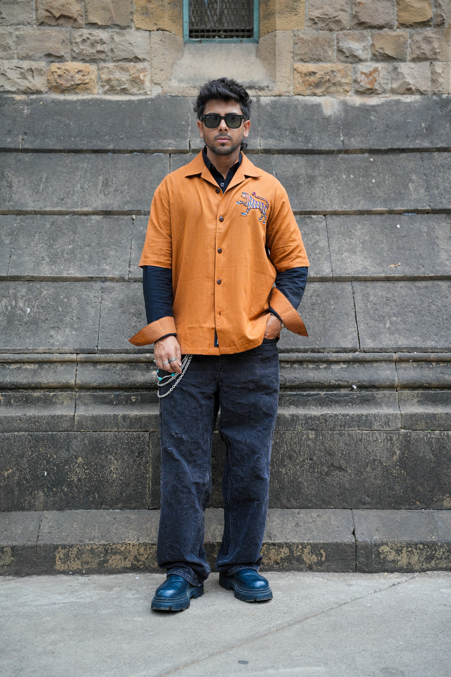 Brown Bagh Patch Shirt