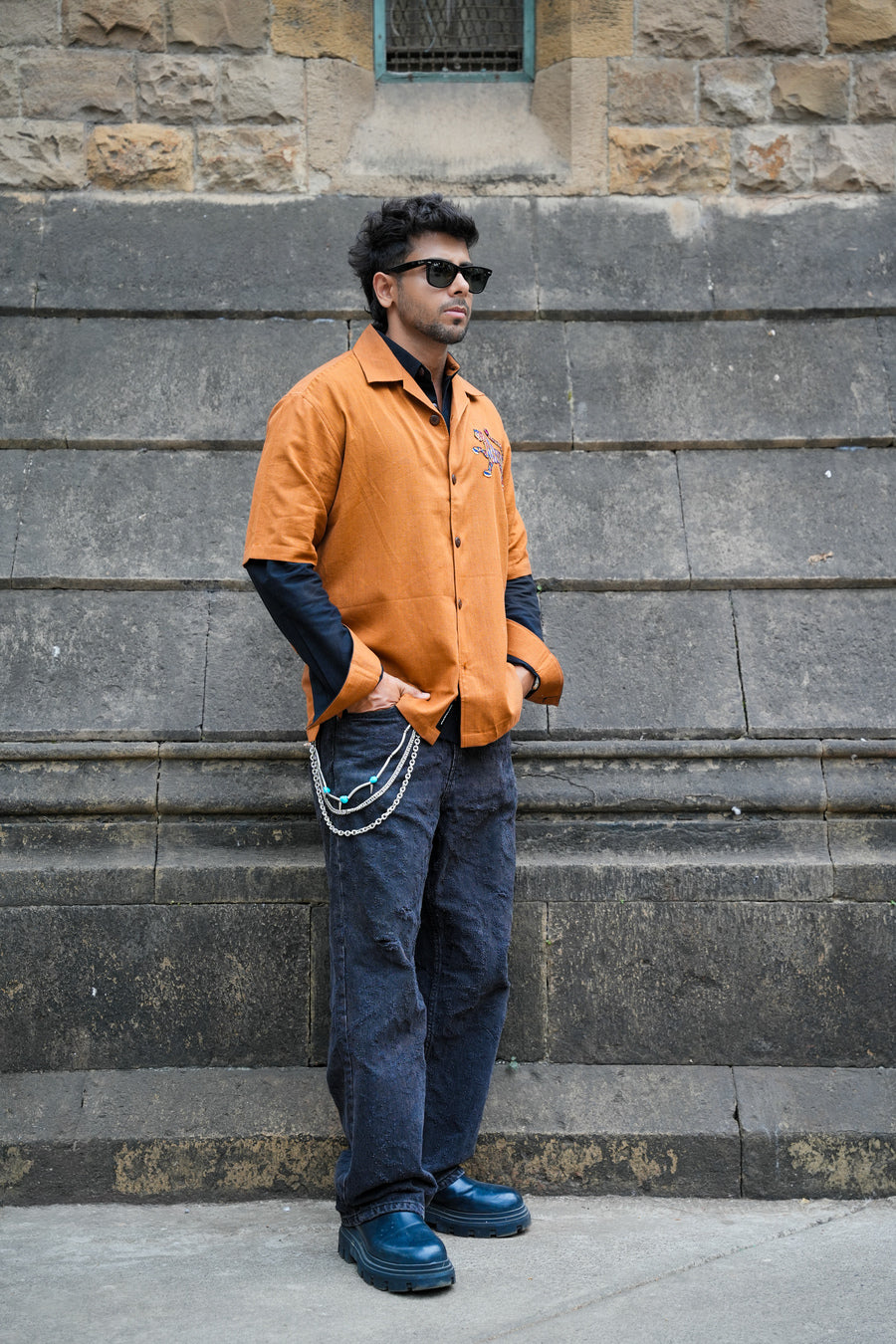 Brown Bagh Patch Shirt