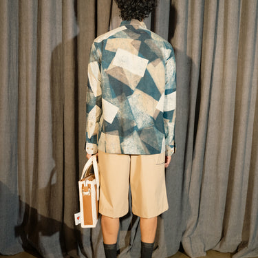 Blue Hand Block Ajarkh Shirt