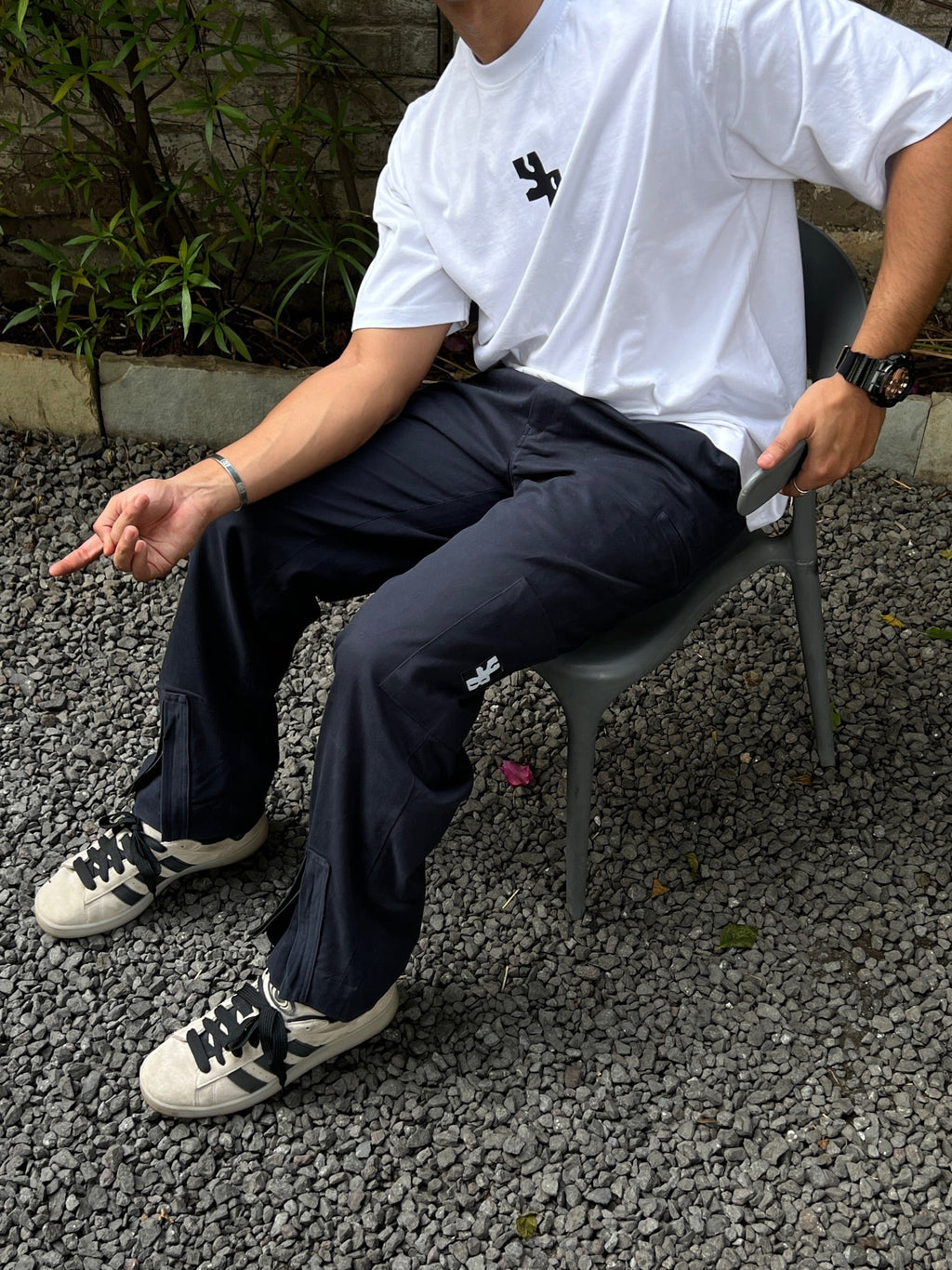 PANTALON DE TRAVAIL ZIPPÉ EN BLEU MARINE
