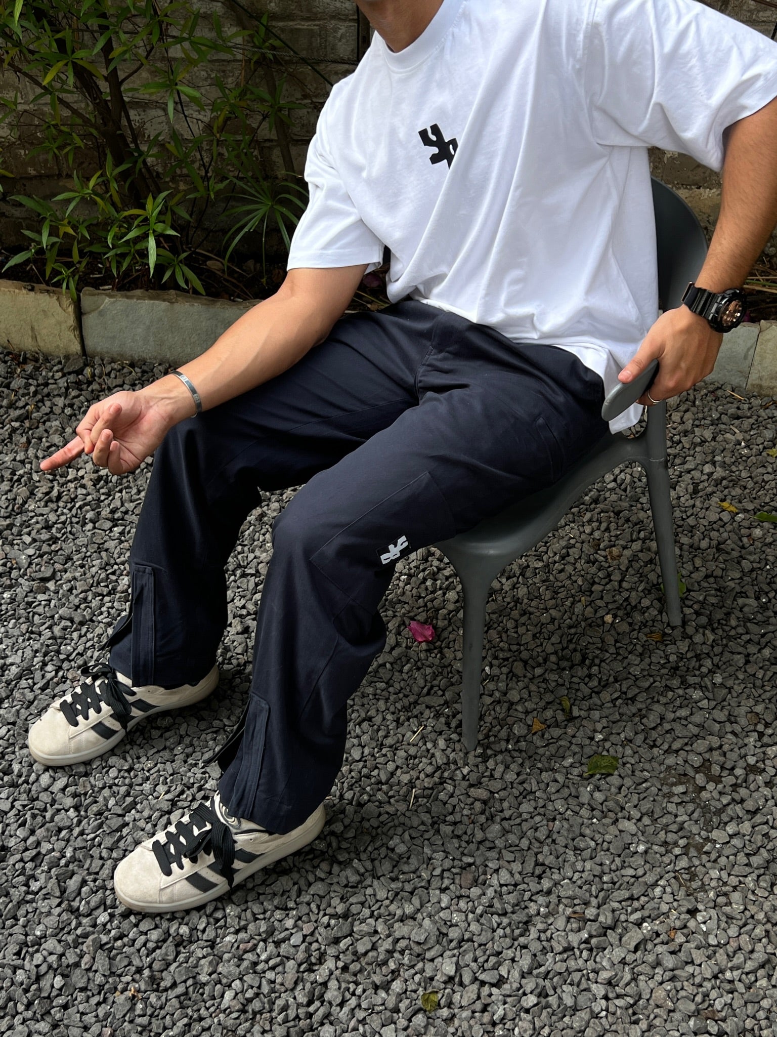 PANTALON DE TRAVAIL ZIPPÉ EN BLEU MARINE