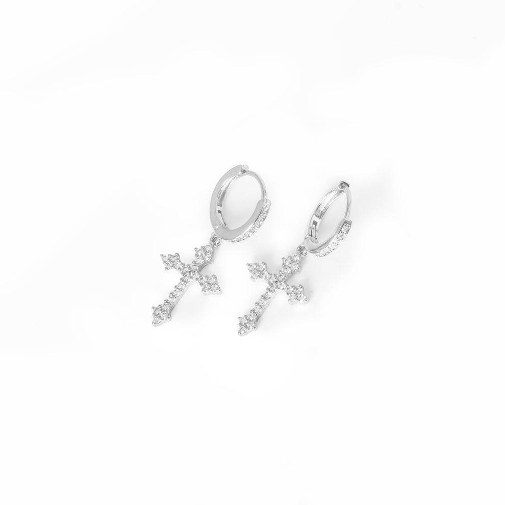 Iced Celtic Cross Earring - ProjektStreet®