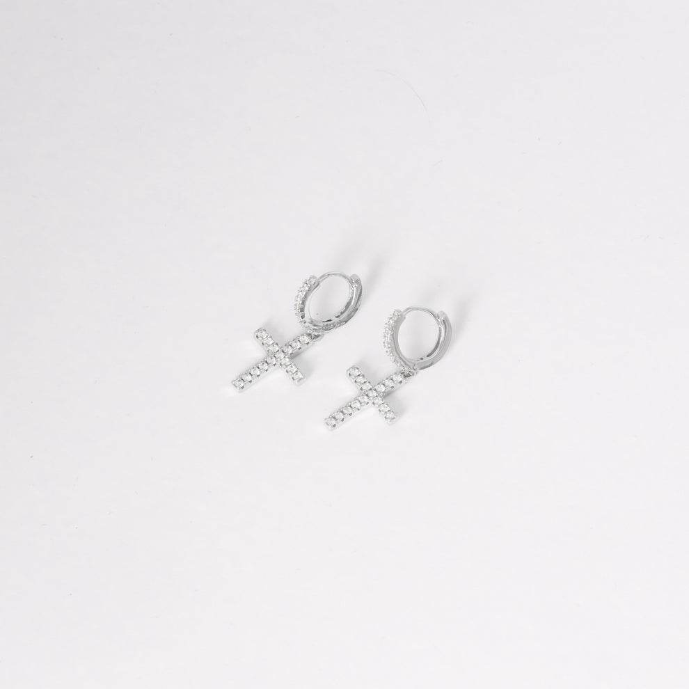 Iced Cross Earring - ProjektStreet®