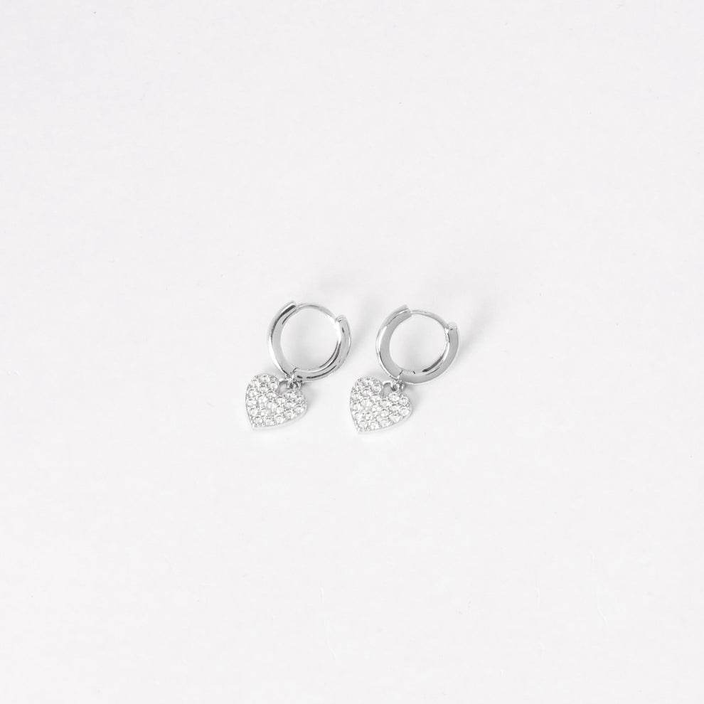 Iced Pave Heart Earring - ProjektStreet®