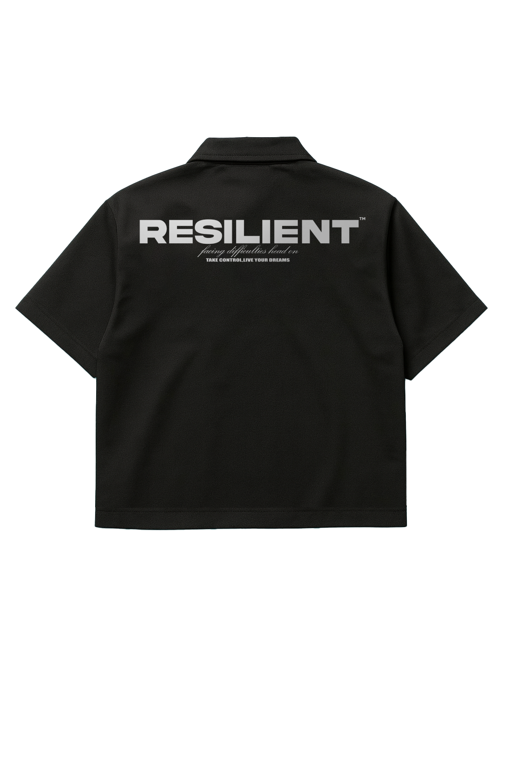 Resilient Polo Black Zip Tee
