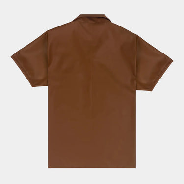 Chemise de travail en cuir marron