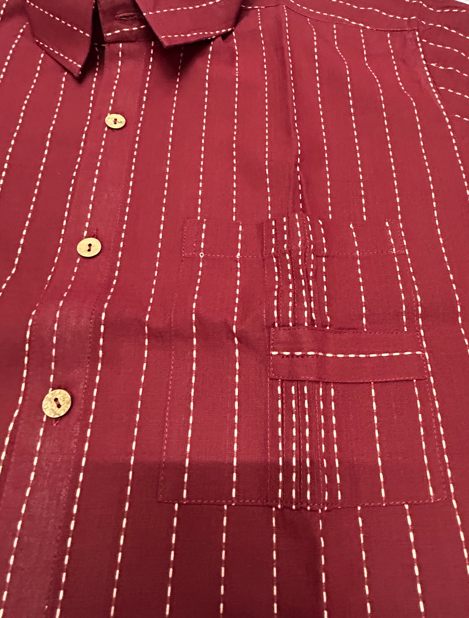 Red Kantha Shirt