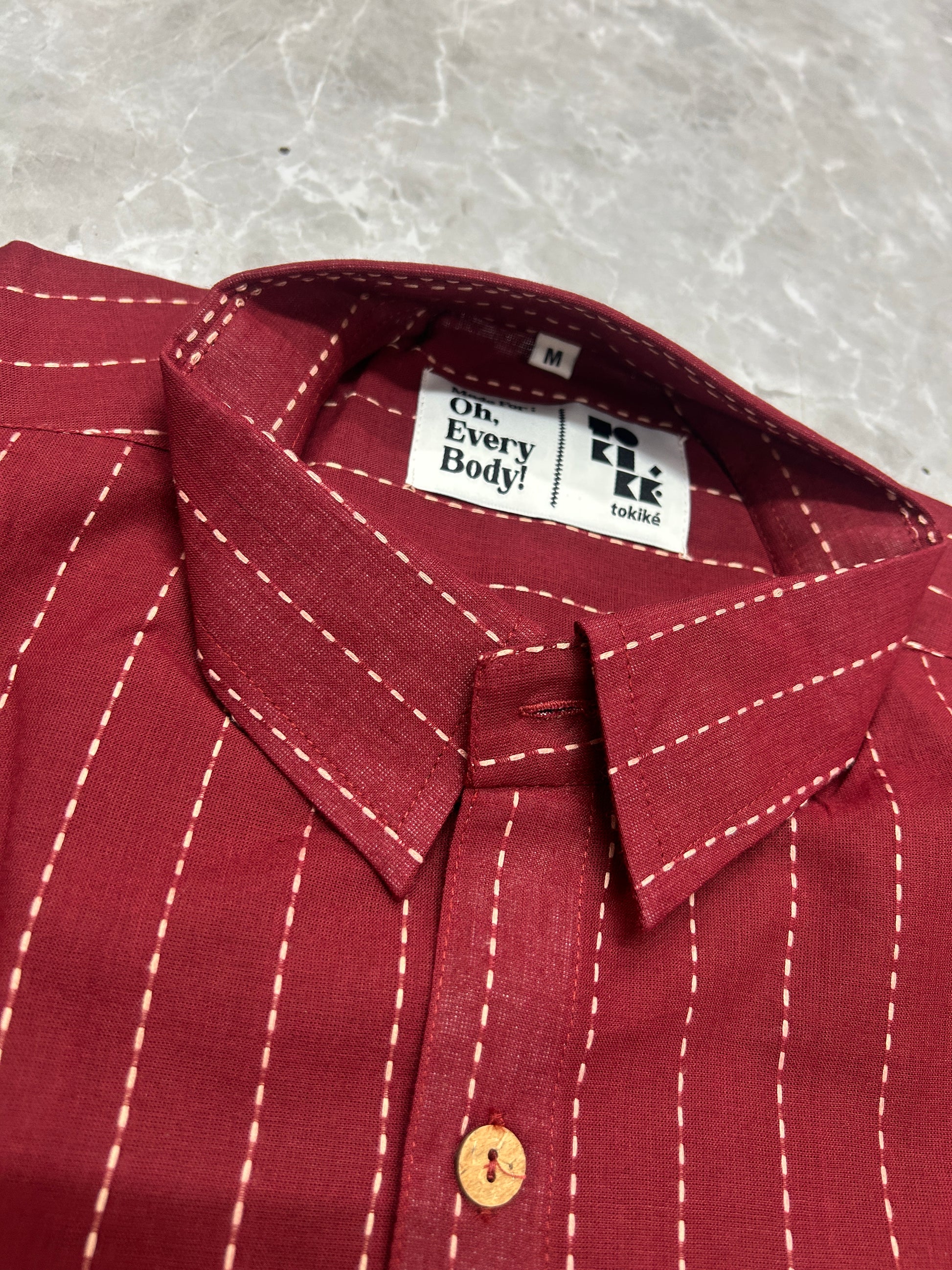 Red Kantha Shirt