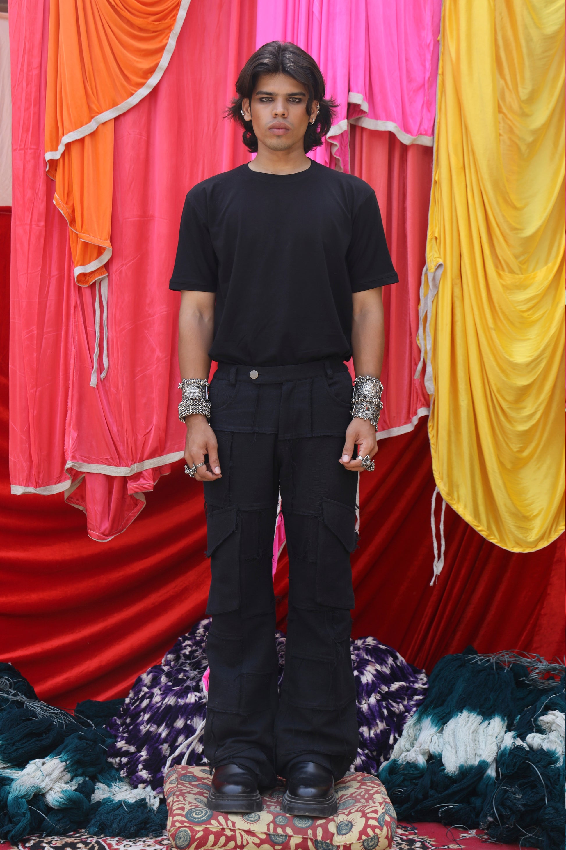 Charcoal Script Trousers