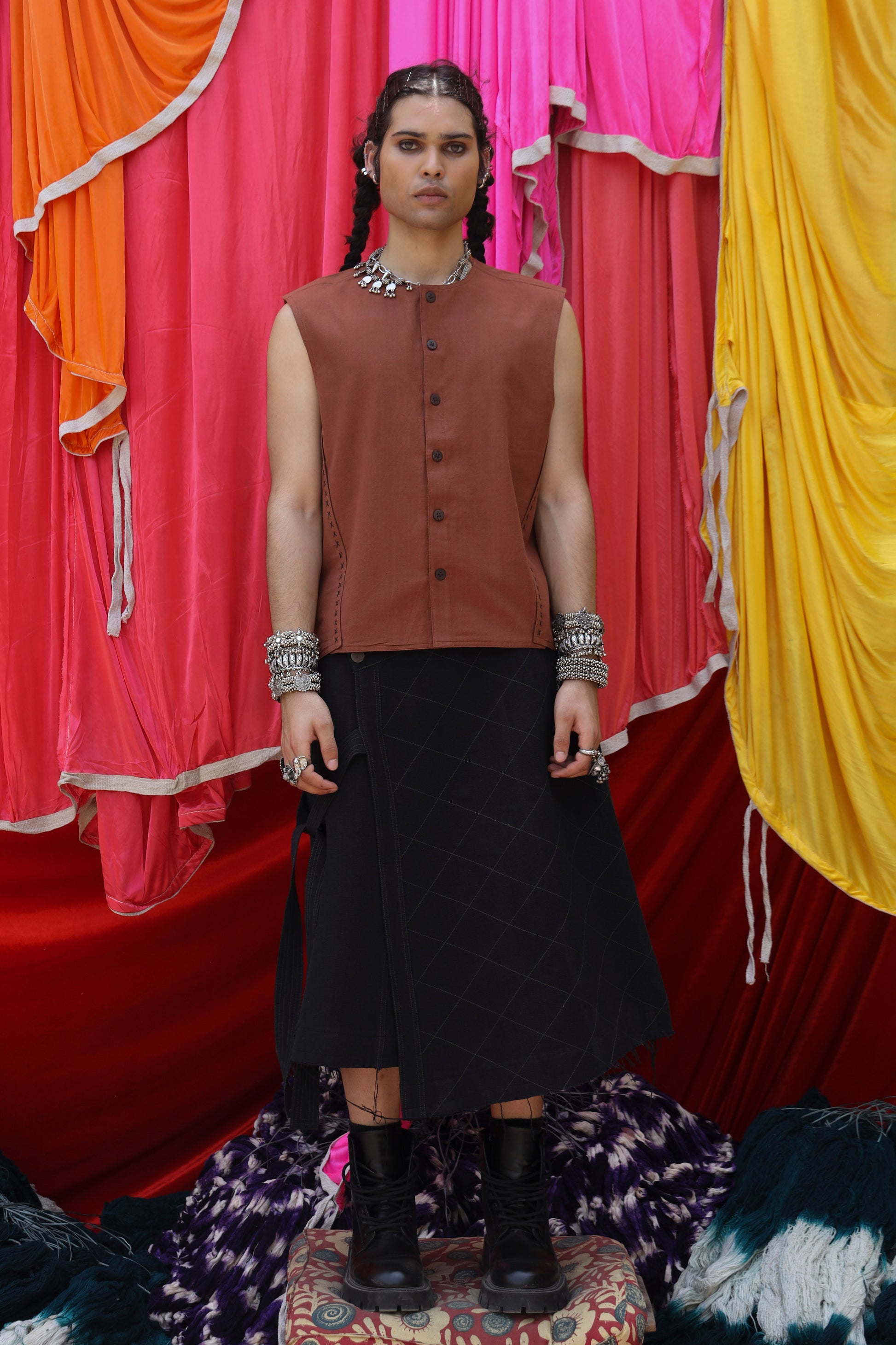 X-Stitch Sleeveless Shirt
