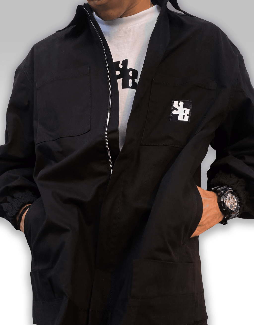 MISPLACED UTILITY JACKET IN BLACK - ProjektStreet®