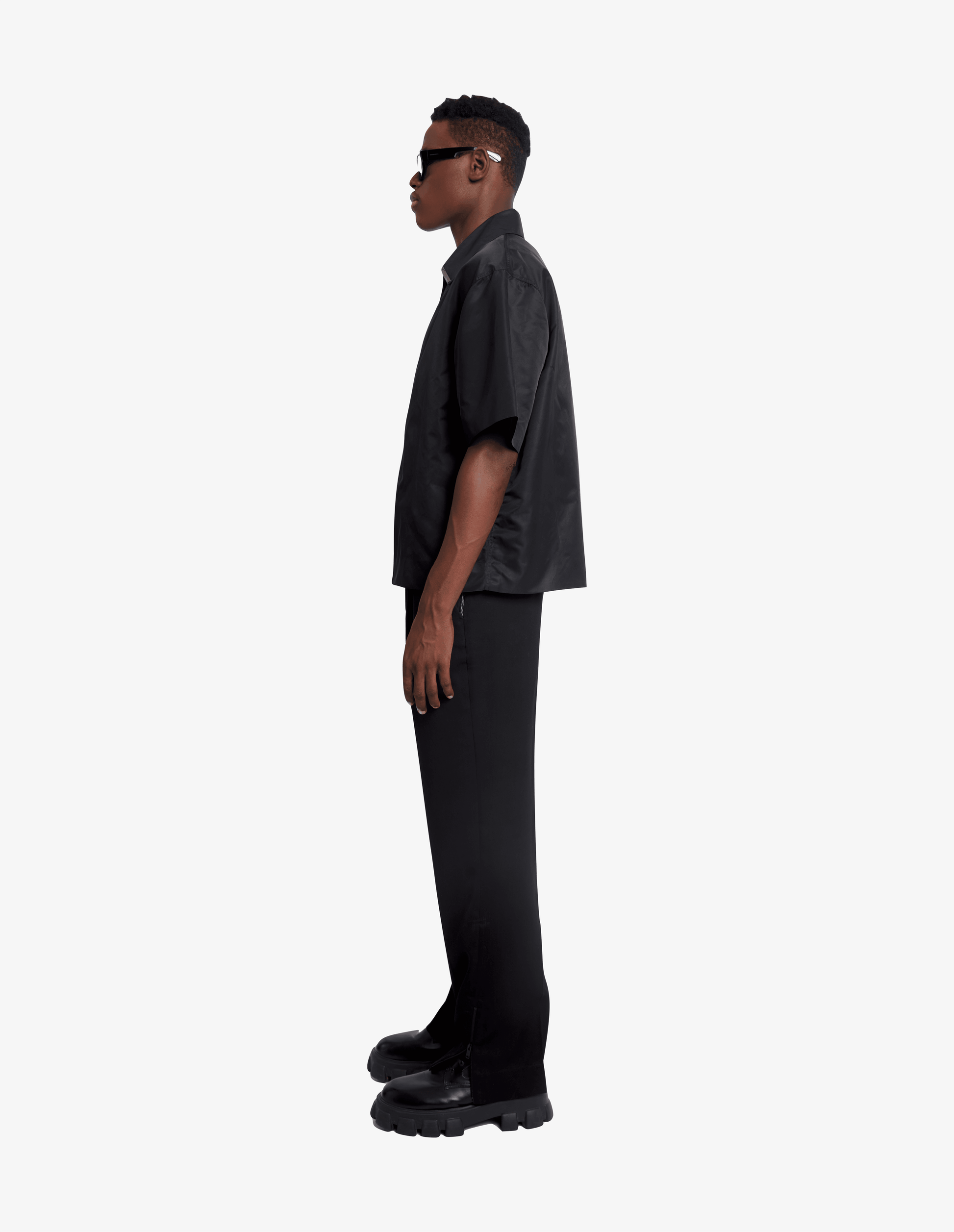 Inox Metal Plaque Shirt - Sleek Black - ProjektStreet®