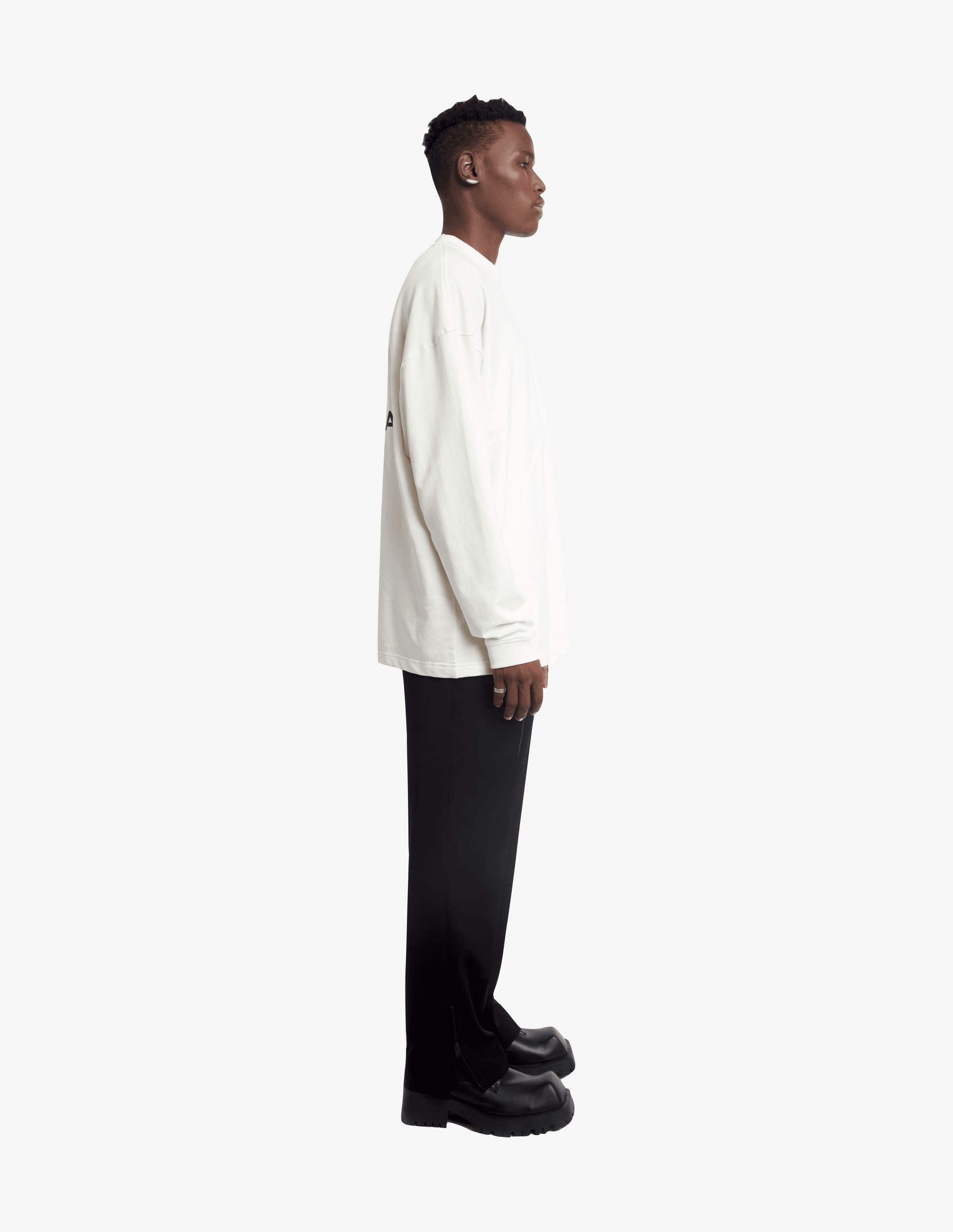 Inaugural Long Sleeves Cream tee - ProjektStreet®