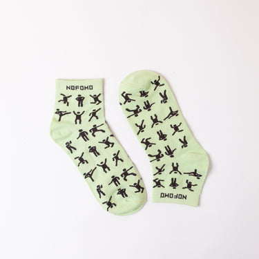 Stick Figure- Short Crew Socks