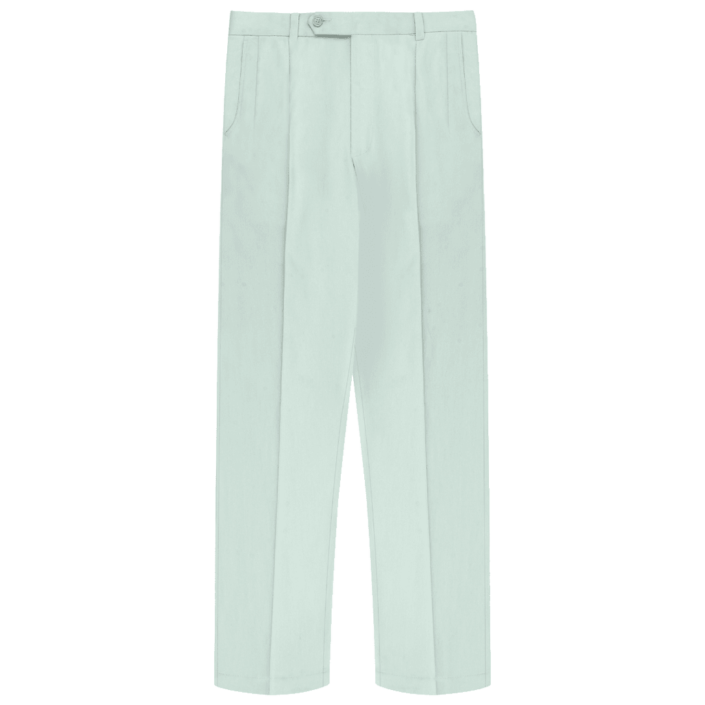 Double Pleated Trousers - Matcha - ProjektStreet®