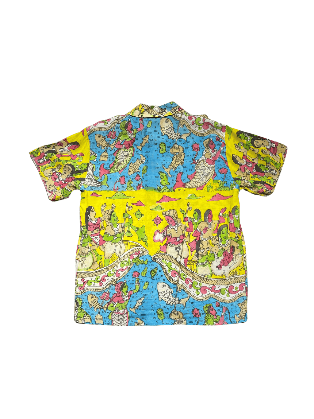 Blue Yellow Hand Painted Shirt - ProjektStreet®