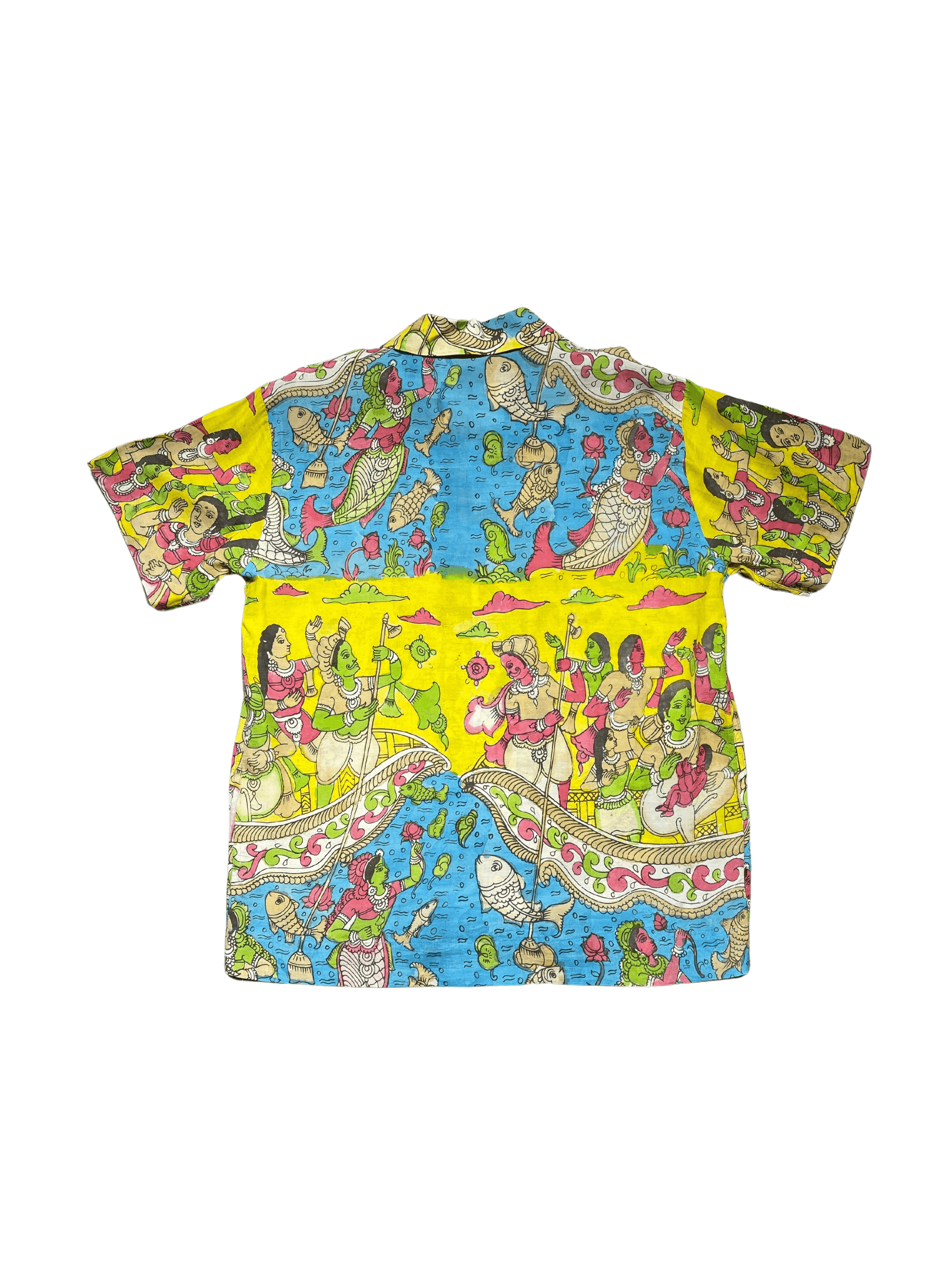 Blue Yellow Hand Painted Shirt - ProjektStreet®