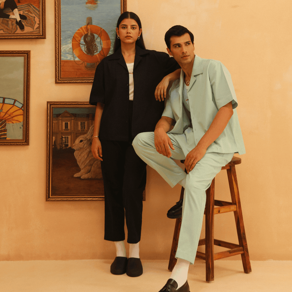 Double Pleated Trousers - Matcha - ProjektStreet®