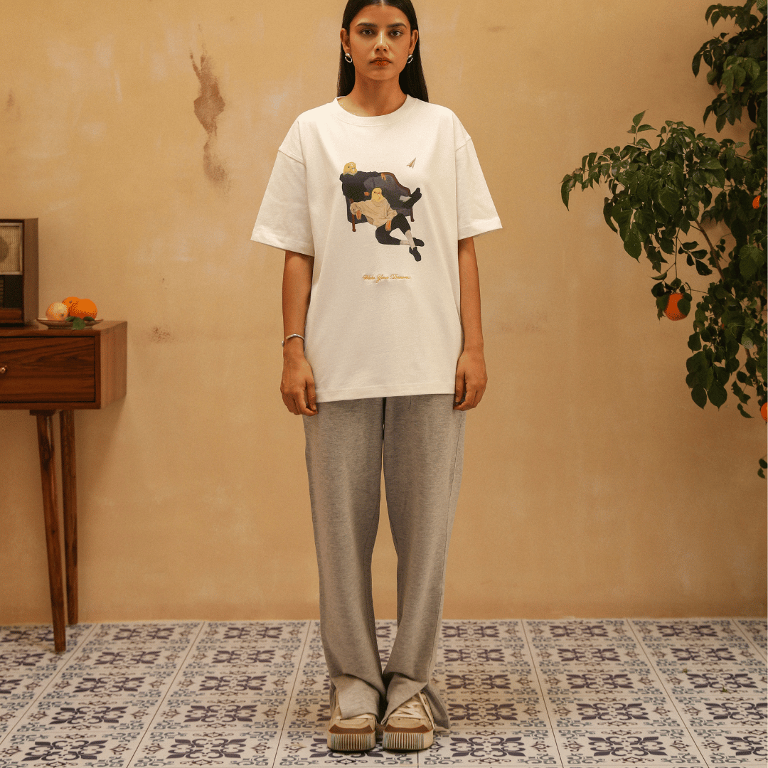 Slit Track Bottoms - Grey