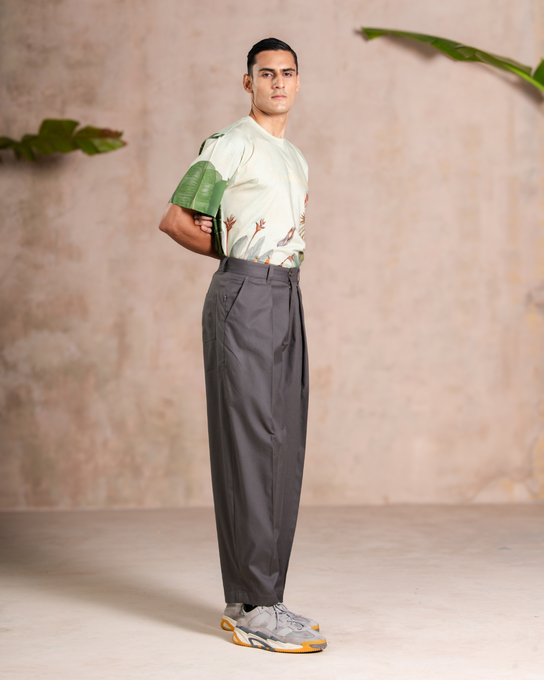 Charcoal Pleated Pants- Unisex