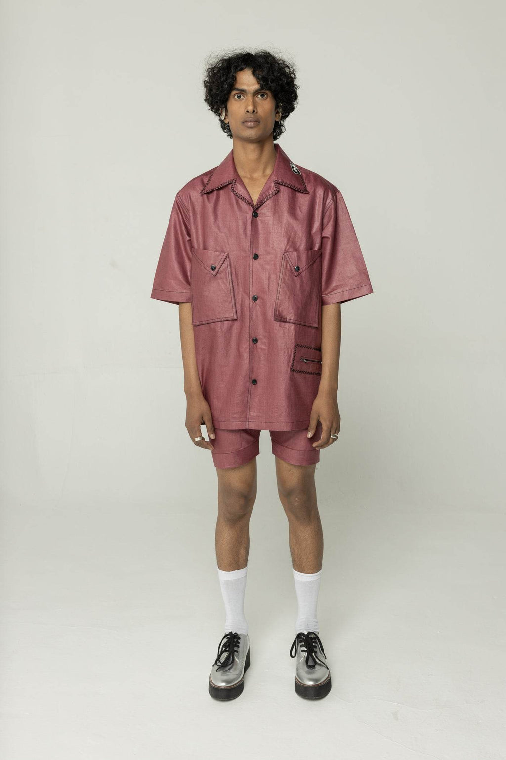 Crimson Red Silk Shirt - ProjektStreet®