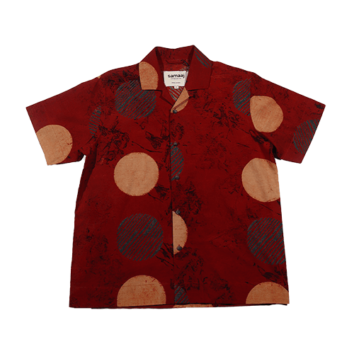 Ajrakh Red Beige Circles - ProjektStreet®